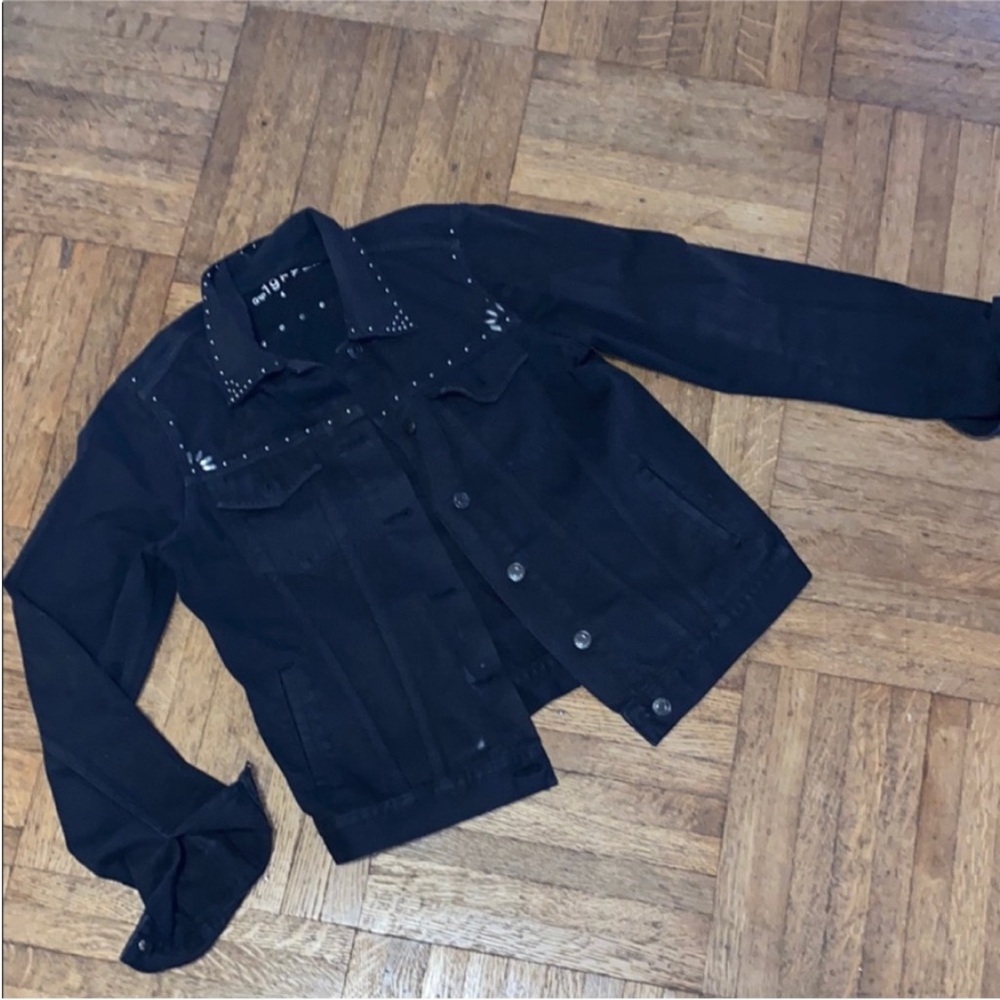 Black gap jean jacket studded jean jacket gap 1969 studded jacket